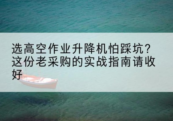 南城高空作业升降机厂家推荐-选高空作业升降机怕踩坑？这份老采购的实战指南请收好