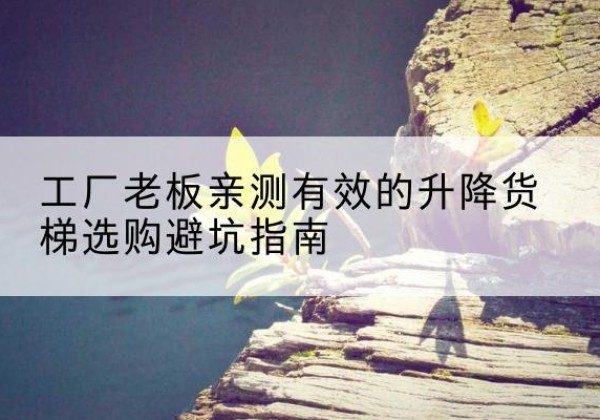 南城升降货梯怎么选-工厂老板亲测有效的升降货梯选购避坑指南